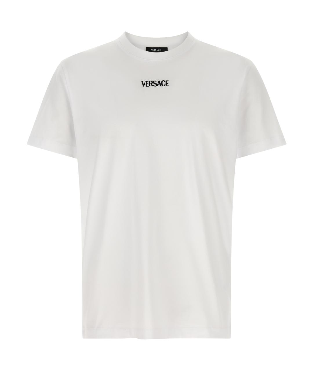 VERSACE Белая хлопковая футболка, фото 1
