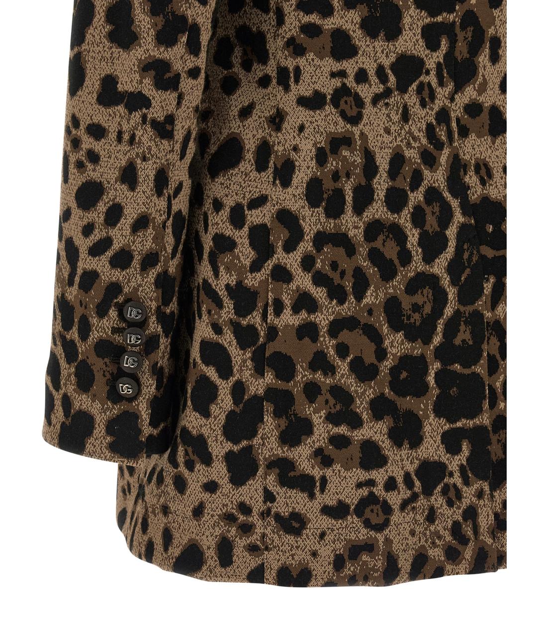 DOLCE&GABBANA Коричневый вискозный жакет/пиджак, фото 4