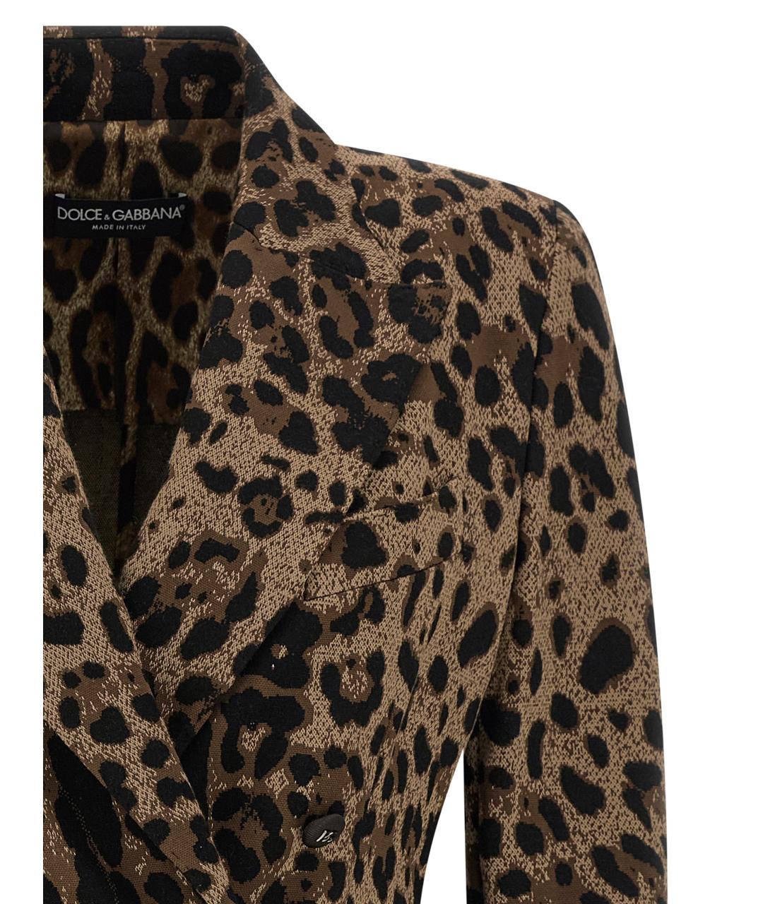 DOLCE&GABBANA Коричневый вискозный жакет/пиджак, фото 3