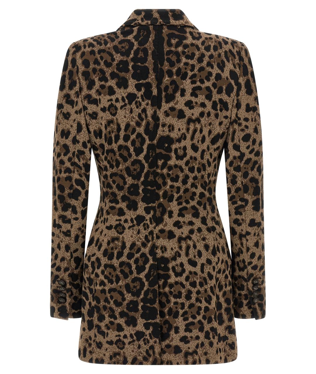 DOLCE&GABBANA Коричневый вискозный жакет/пиджак, фото 2