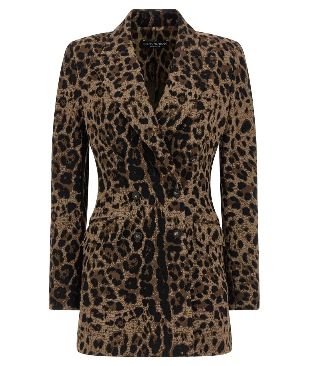 DOLCE&GABBANA Коричневый вискозный жакет/пиджак, фото 1