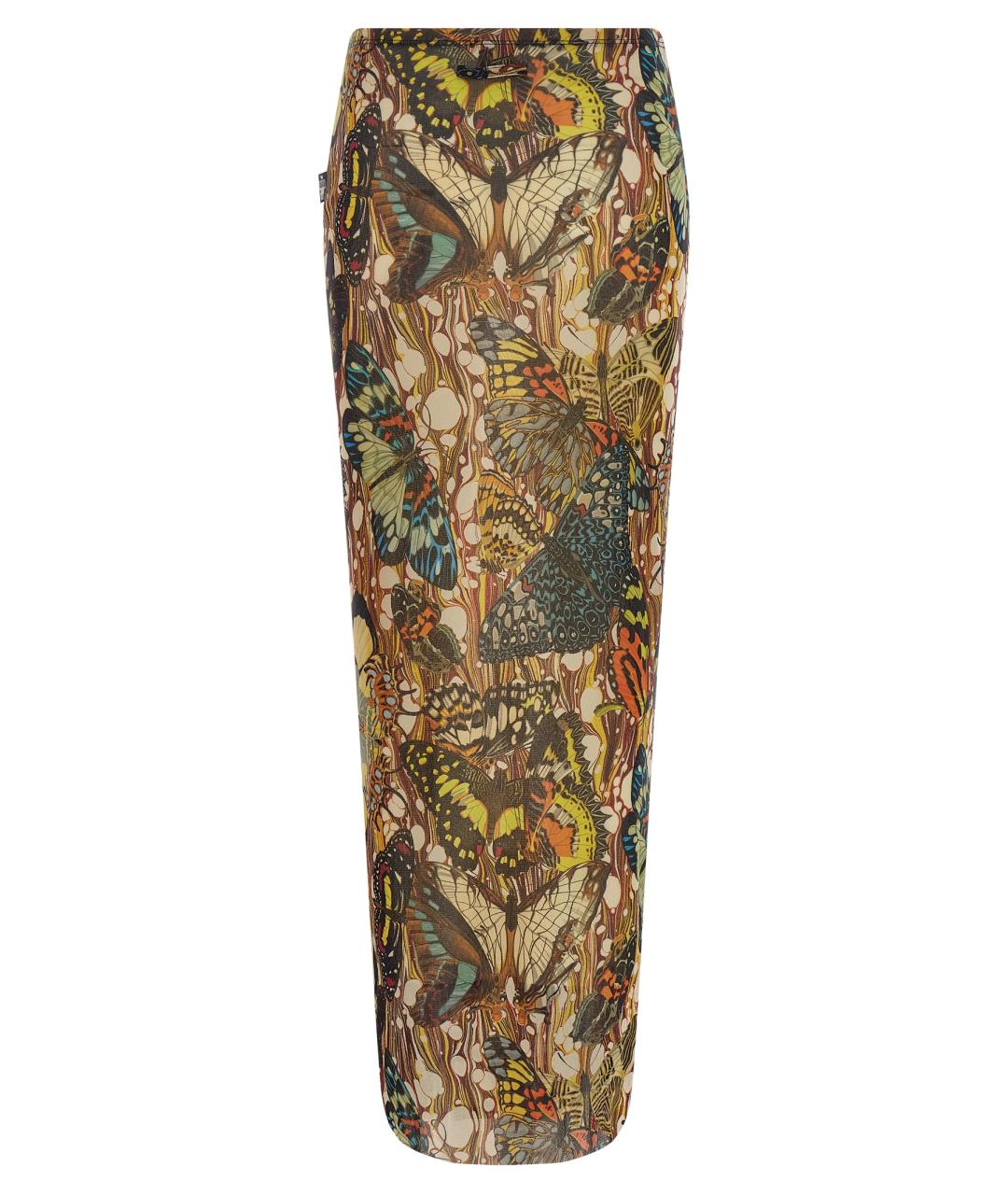 JEAN PAUL GAULTIER Мульти полиамидовая юбка макси, фото 2