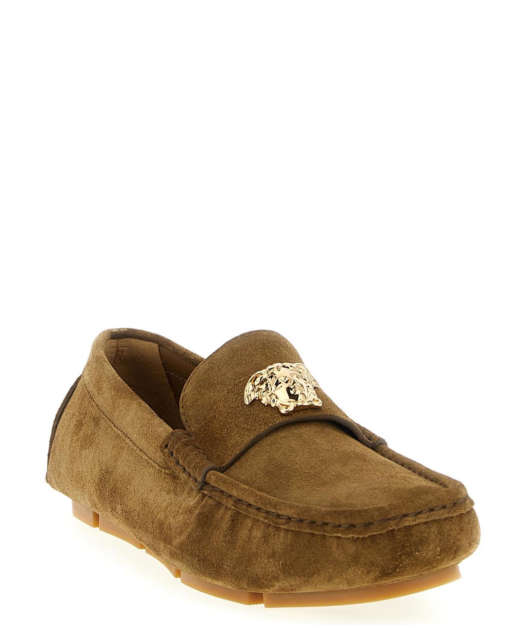 VERSACE Коричневые замшевые лоферы, фото 2