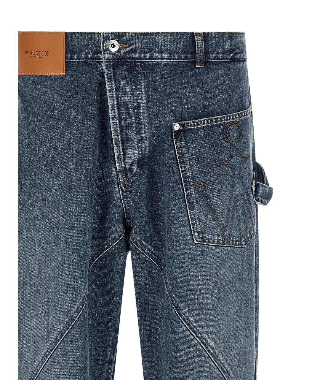 J.W.ANDERSON Синие хлопковые прямые джинсы, фото 3