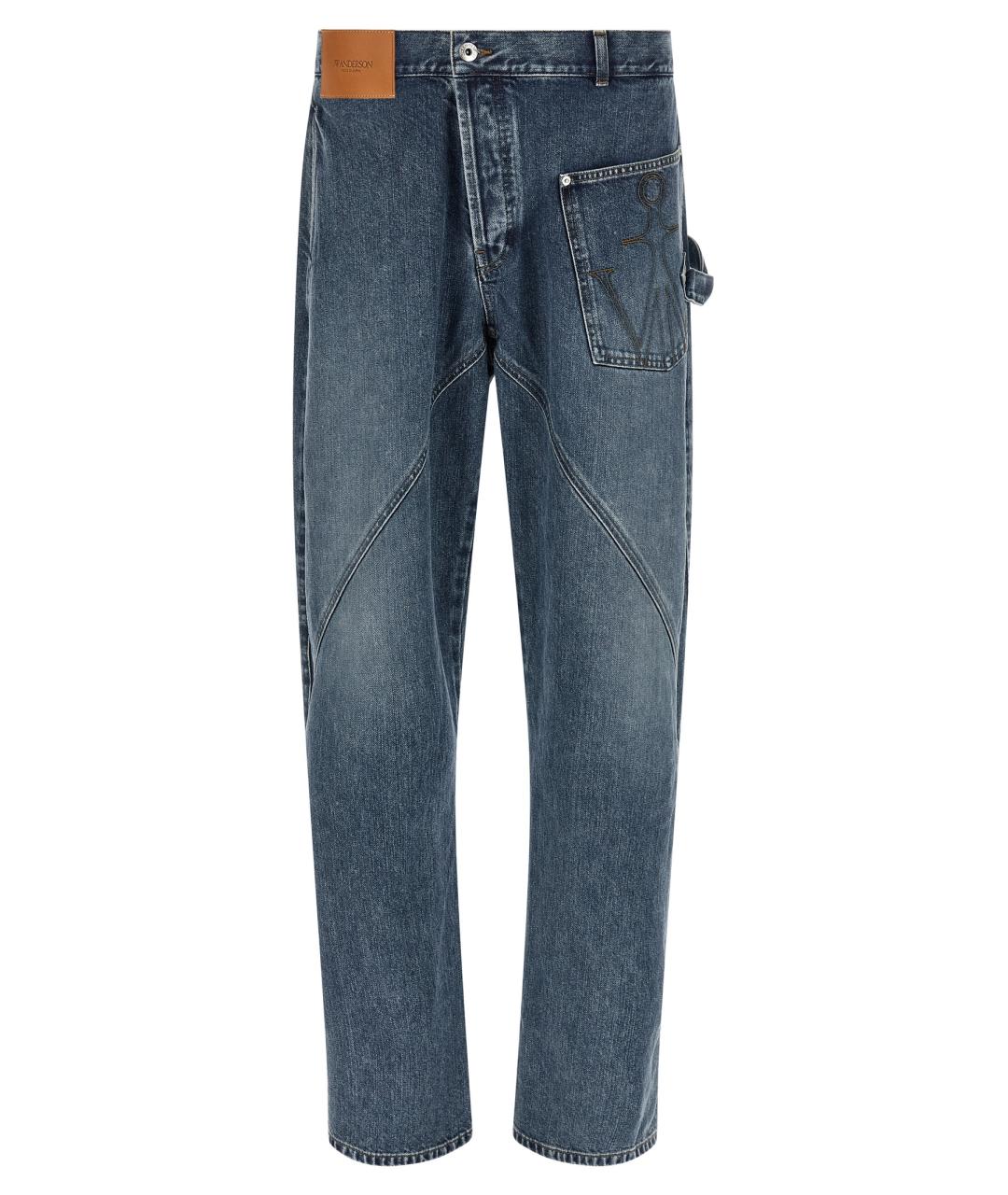 J.W.ANDERSON Синие хлопковые прямые джинсы, фото 1