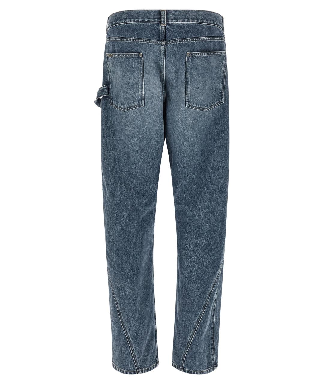 J.W.ANDERSON Синие хлопковые прямые джинсы, фото 2