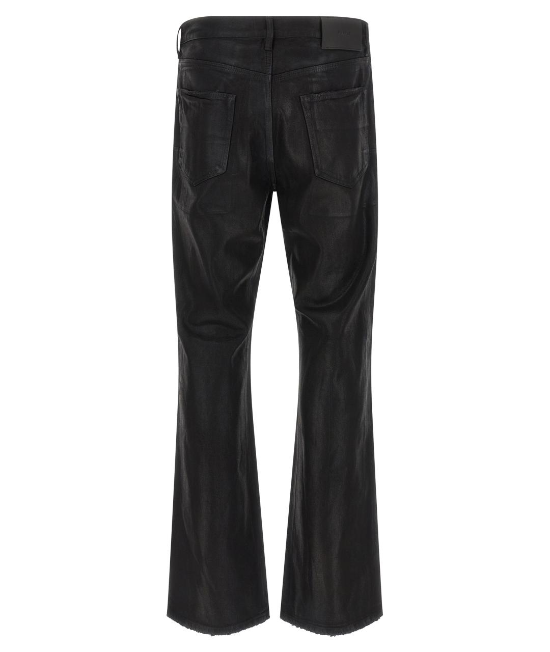 PURPLE Черные хлопковые прямые джинсы, фото 2