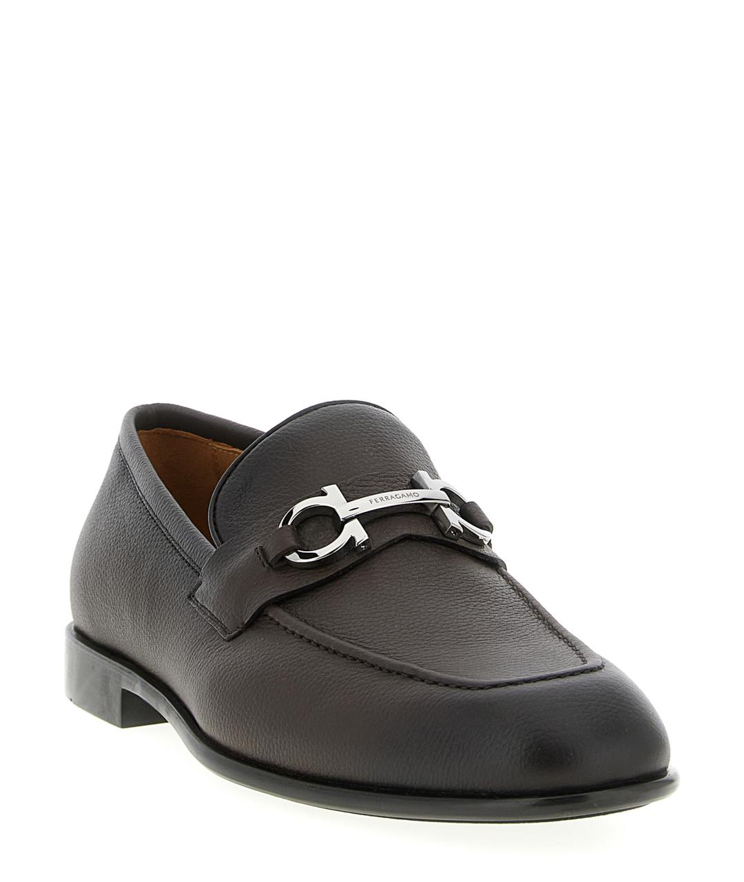 FERRAGAMO Коричневые кожаные мокасины, фото 2