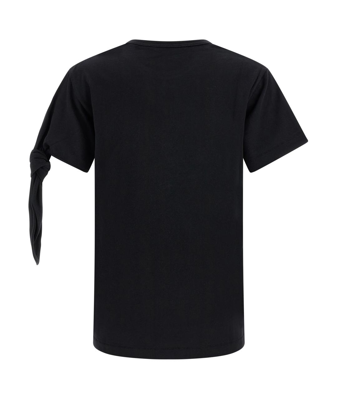 J.W.ANDERSON Черная хлопковая футболка, фото 2