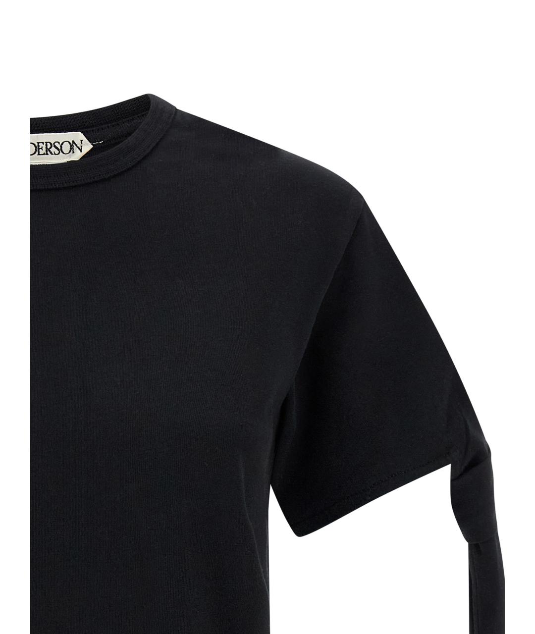 J.W.ANDERSON Черная хлопковая футболка, фото 3