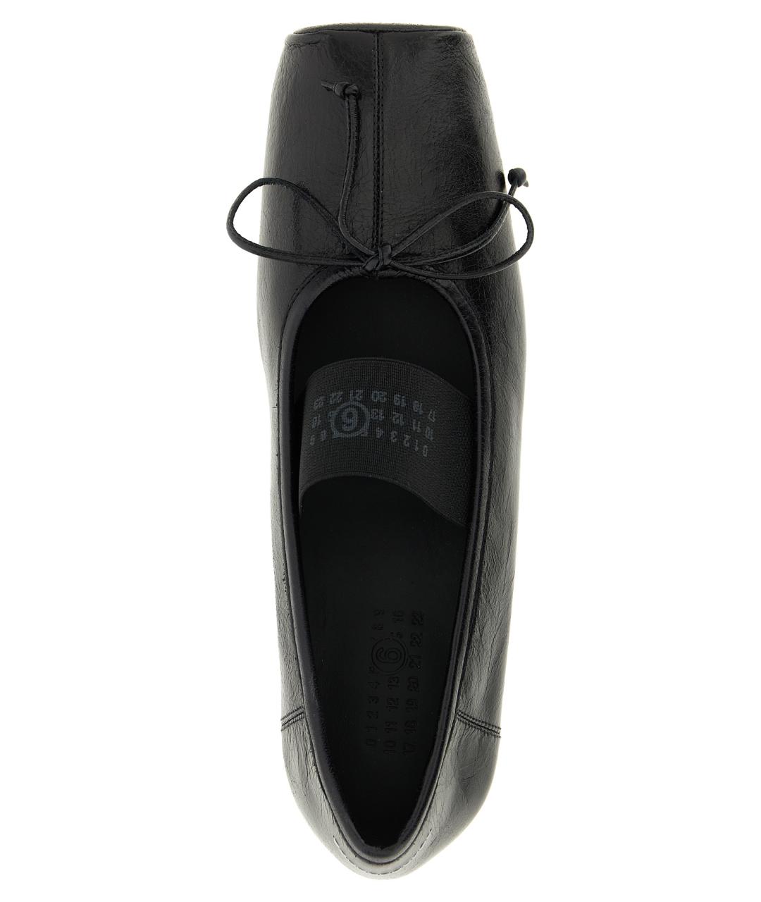 MM6 MAISON MARGIELA Черные кожаные балетки, фото 4