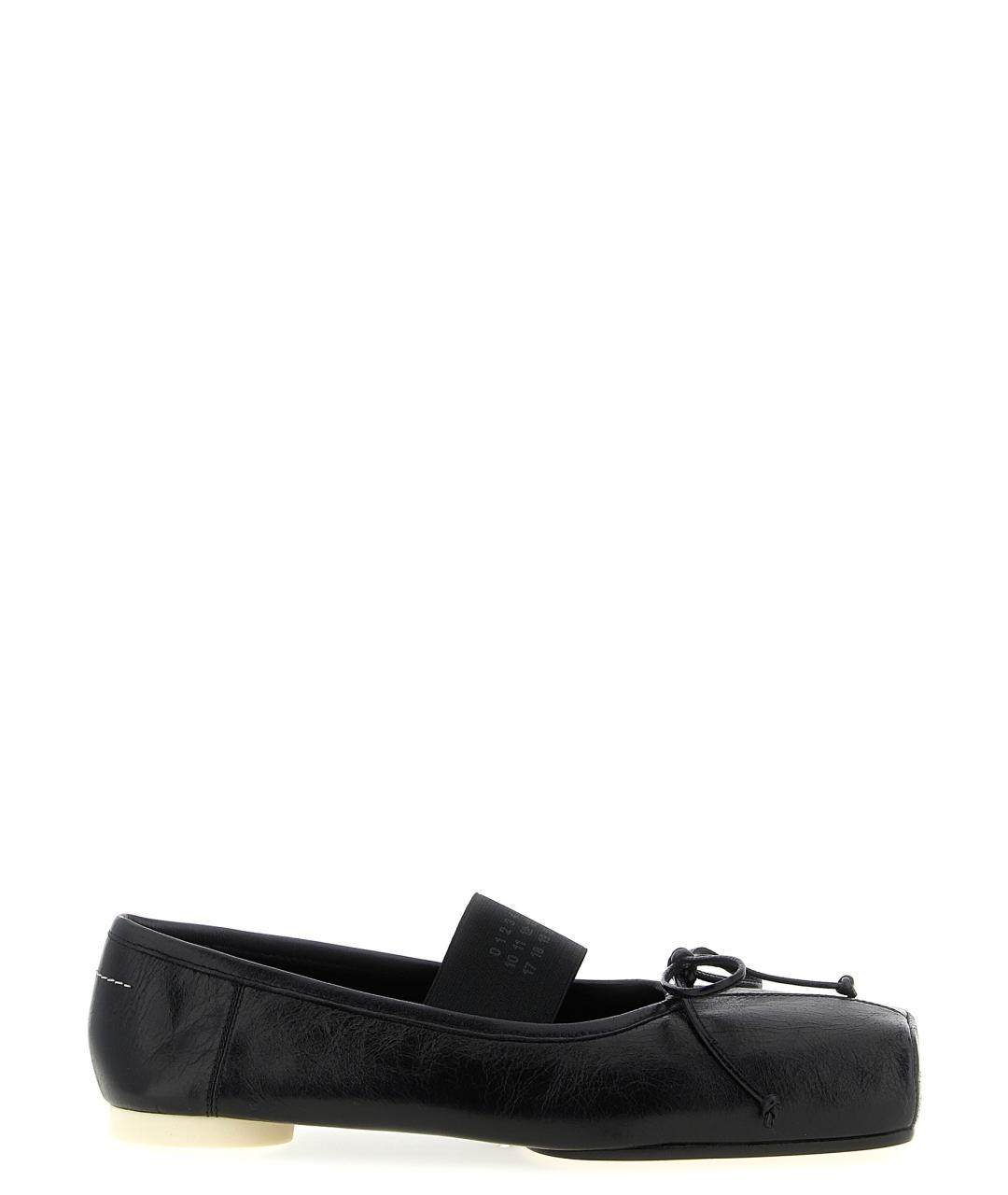 MM6 MAISON MARGIELA Черные кожаные балетки, фото 1