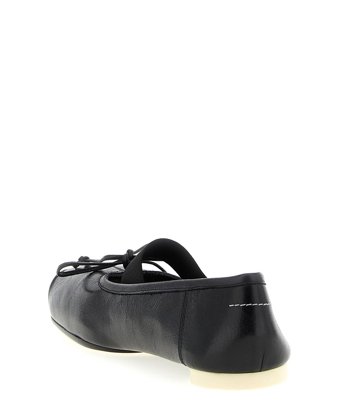 MM6 MAISON MARGIELA Черные кожаные балетки, фото 3