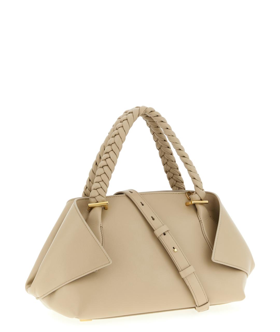 FERRAGAMO Бежевая кожаная сумка через плечо, фото 2