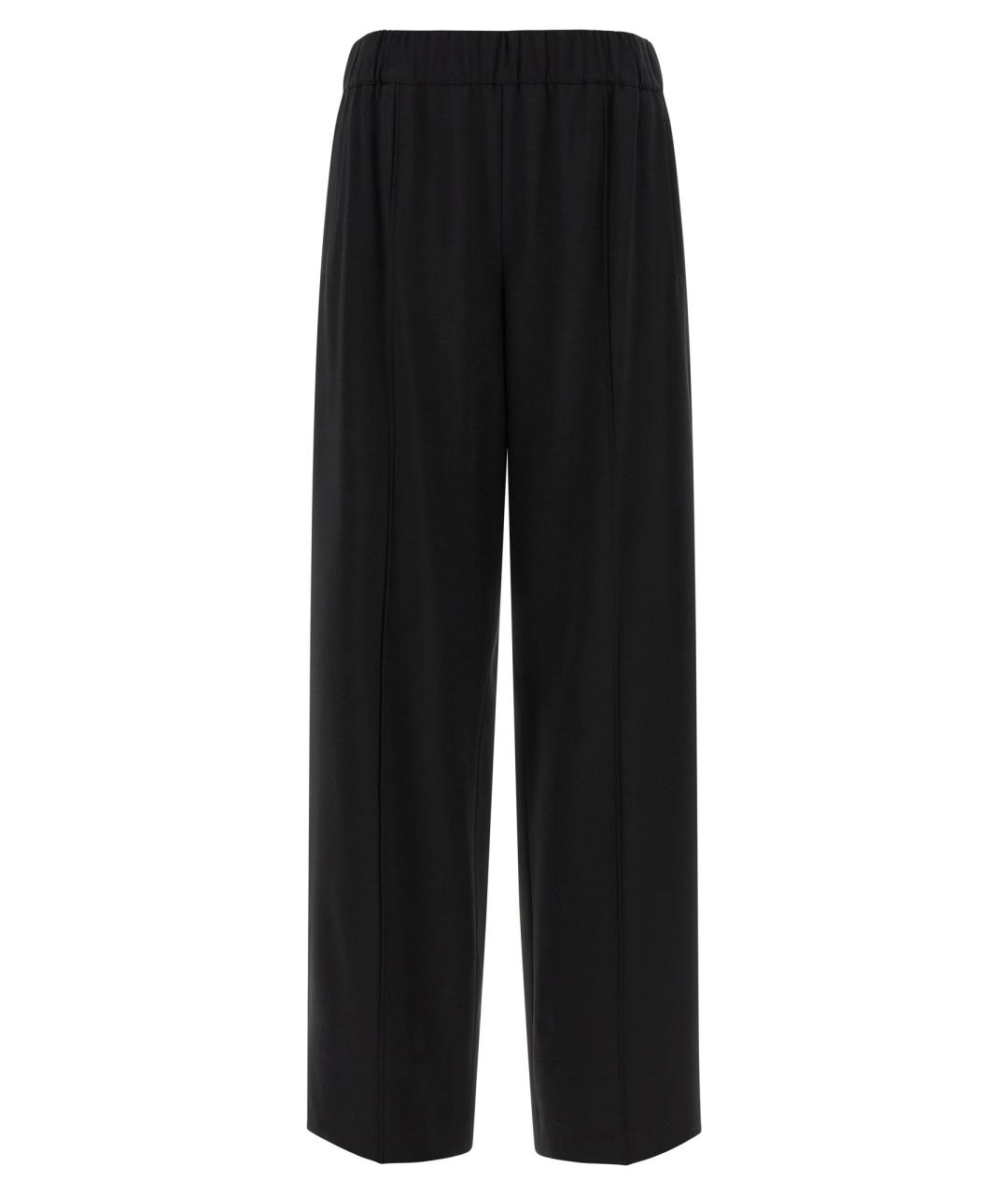 DOLCE&GABBANA Черные шерстяные прямые брюки, фото 1