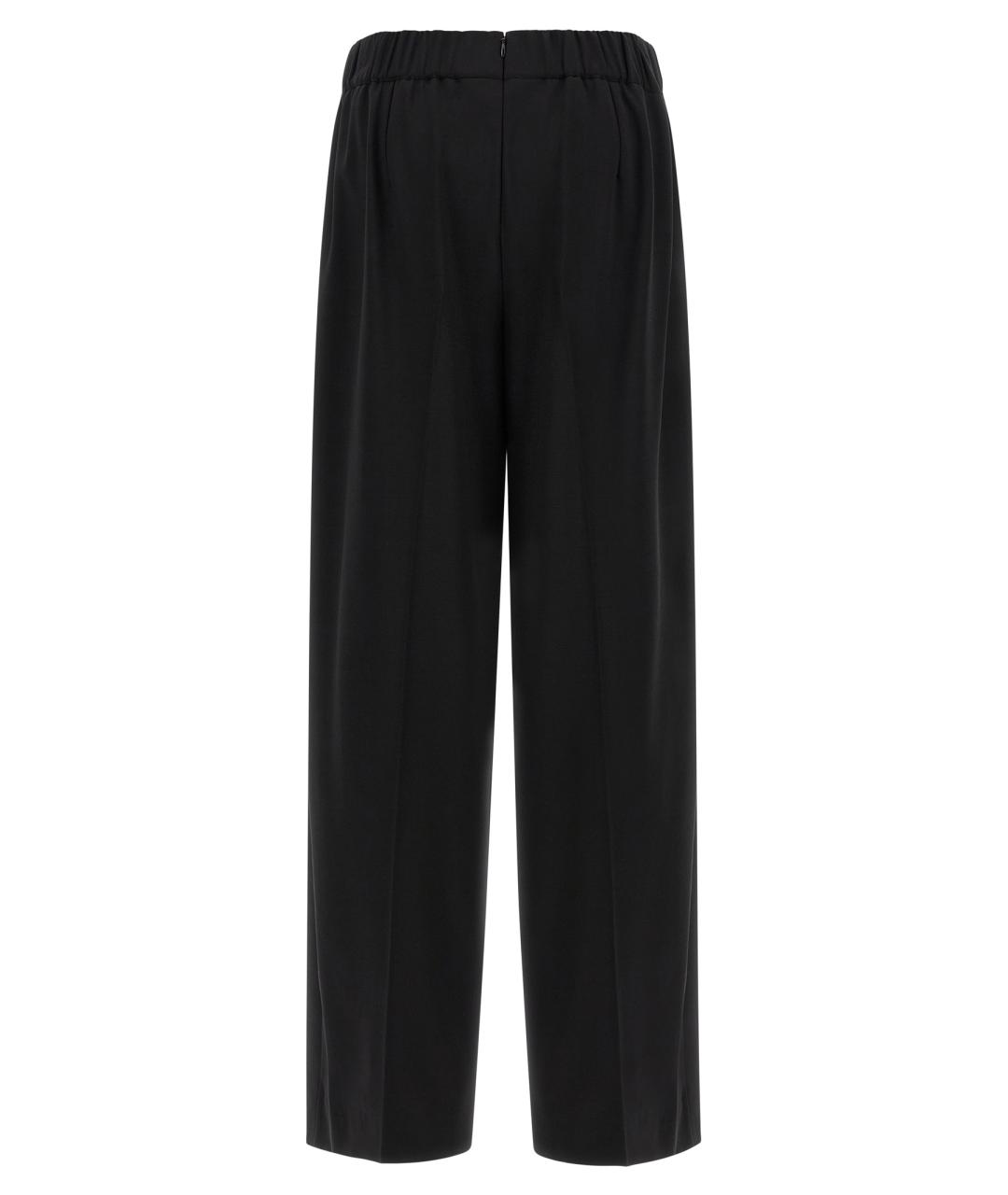 DOLCE&GABBANA Черные шерстяные прямые брюки, фото 2