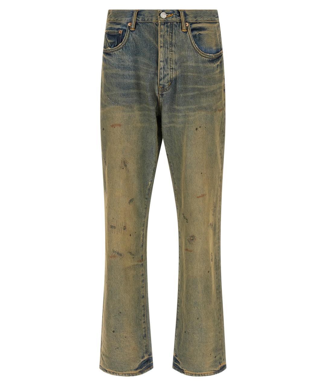 PURPLE Мульти хлопковые прямые джинсы, фото 1