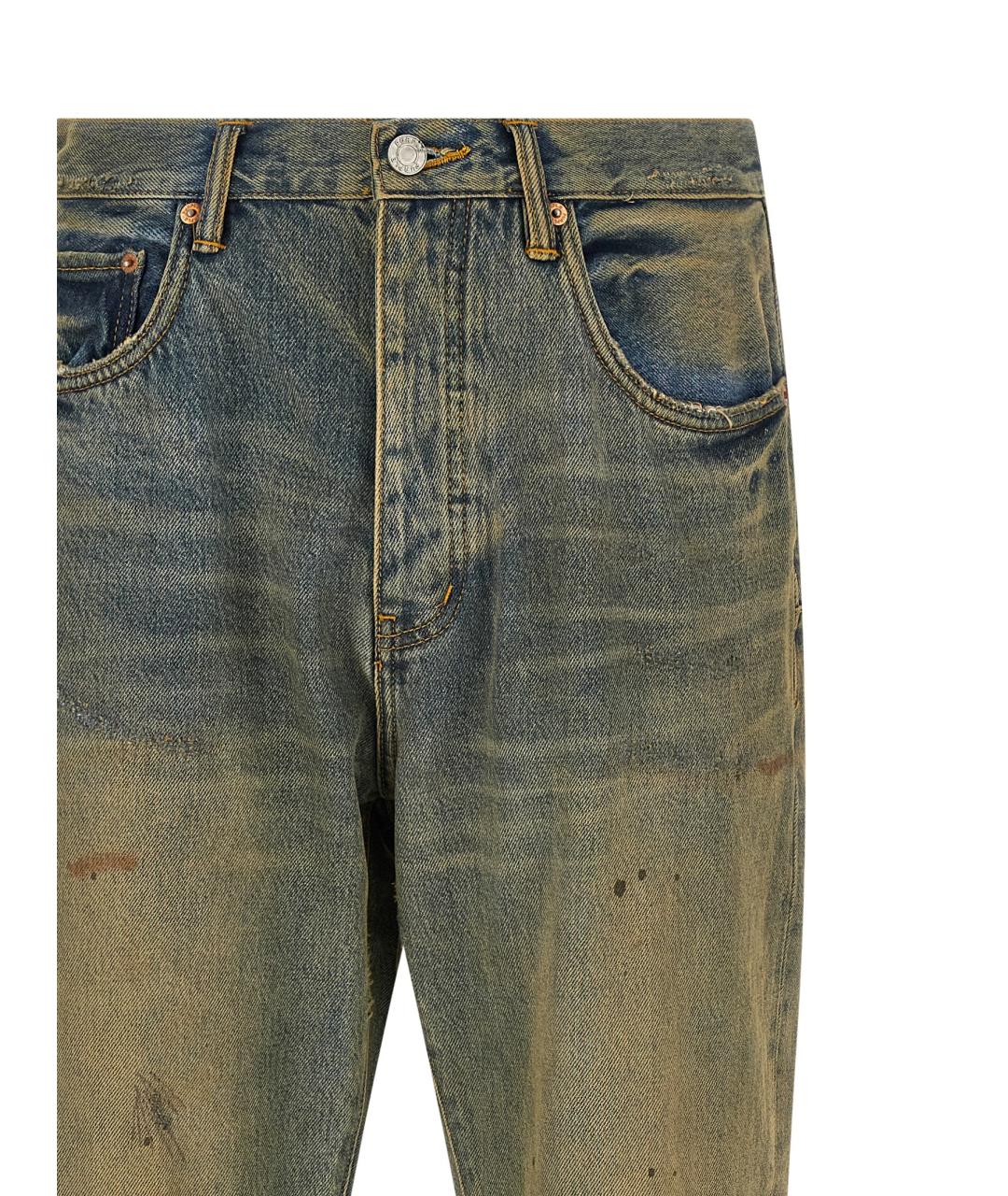 PURPLE Мульти хлопковые прямые джинсы, фото 3