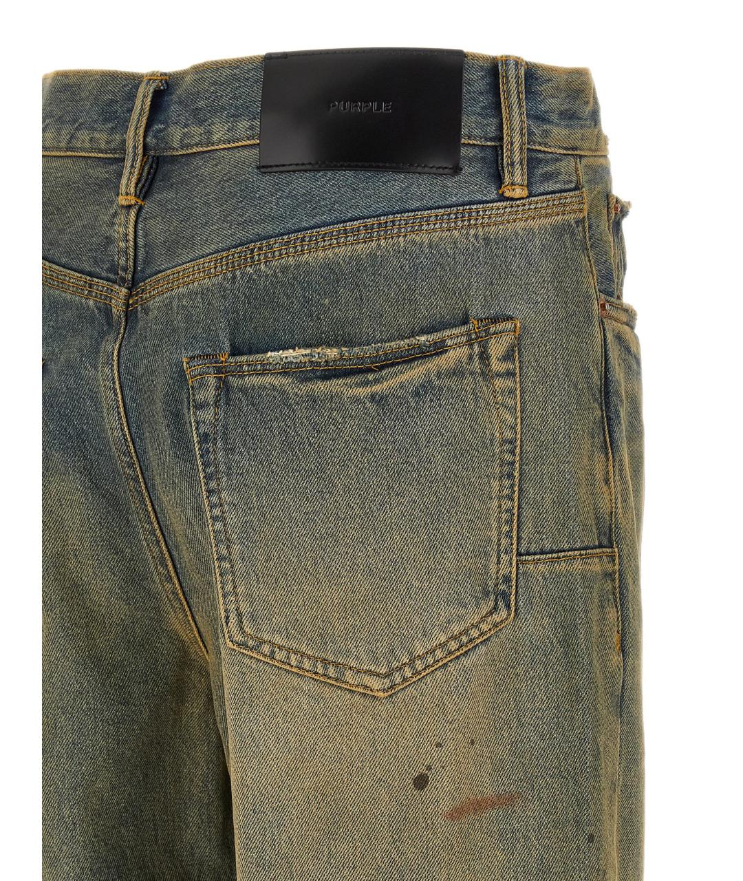 PURPLE Мульти хлопковые прямые джинсы, фото 4