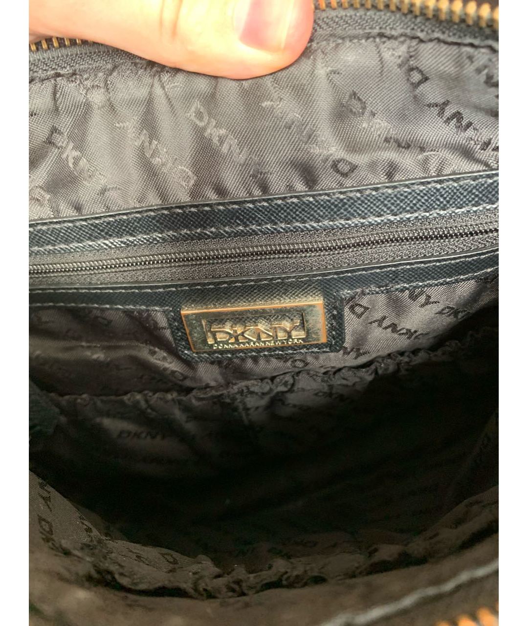 DKNY Черная тканевая сумка тоут, фото 4