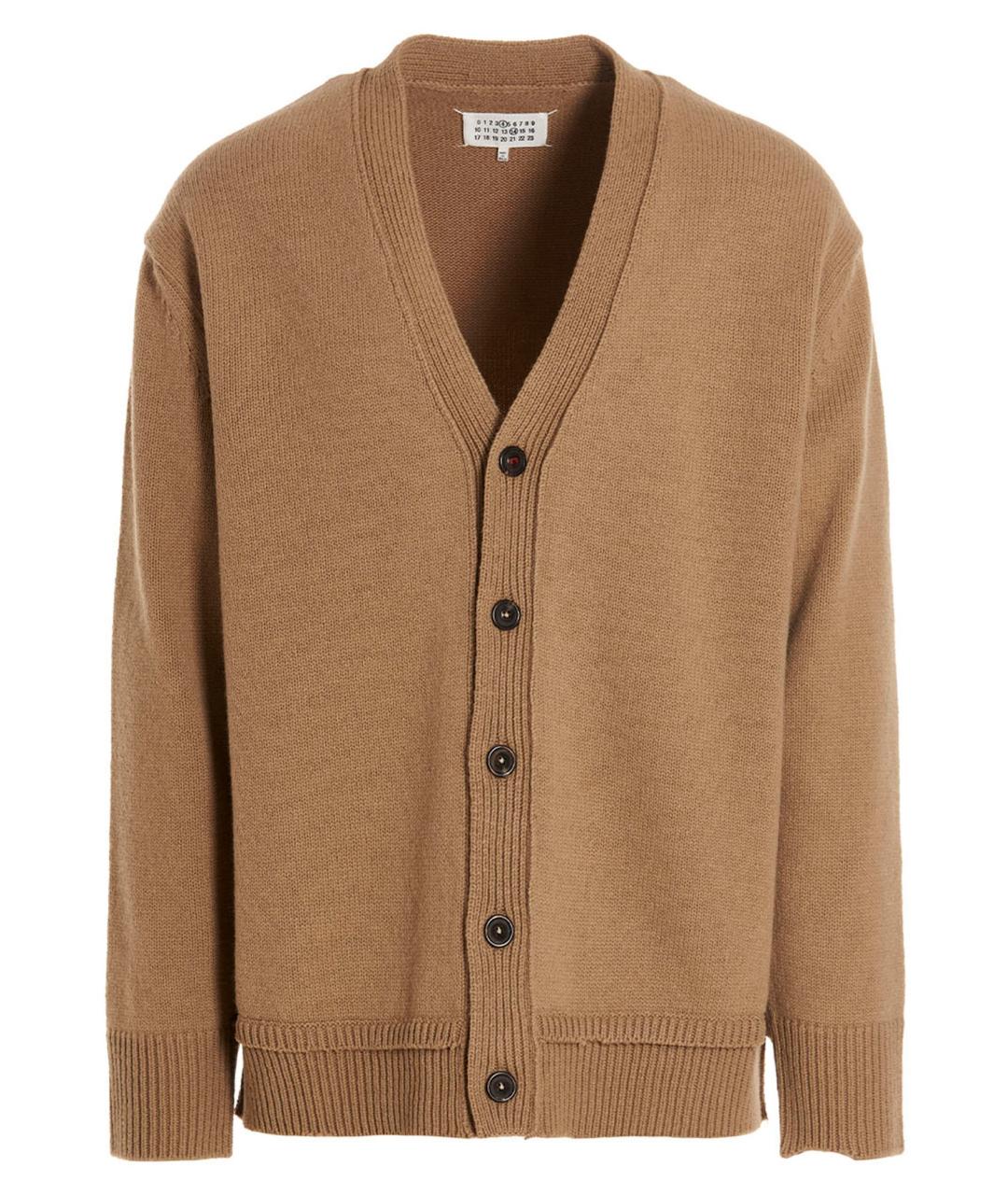 MAISON MARGIELA Бежевый шерстяной кардиган, фото 1