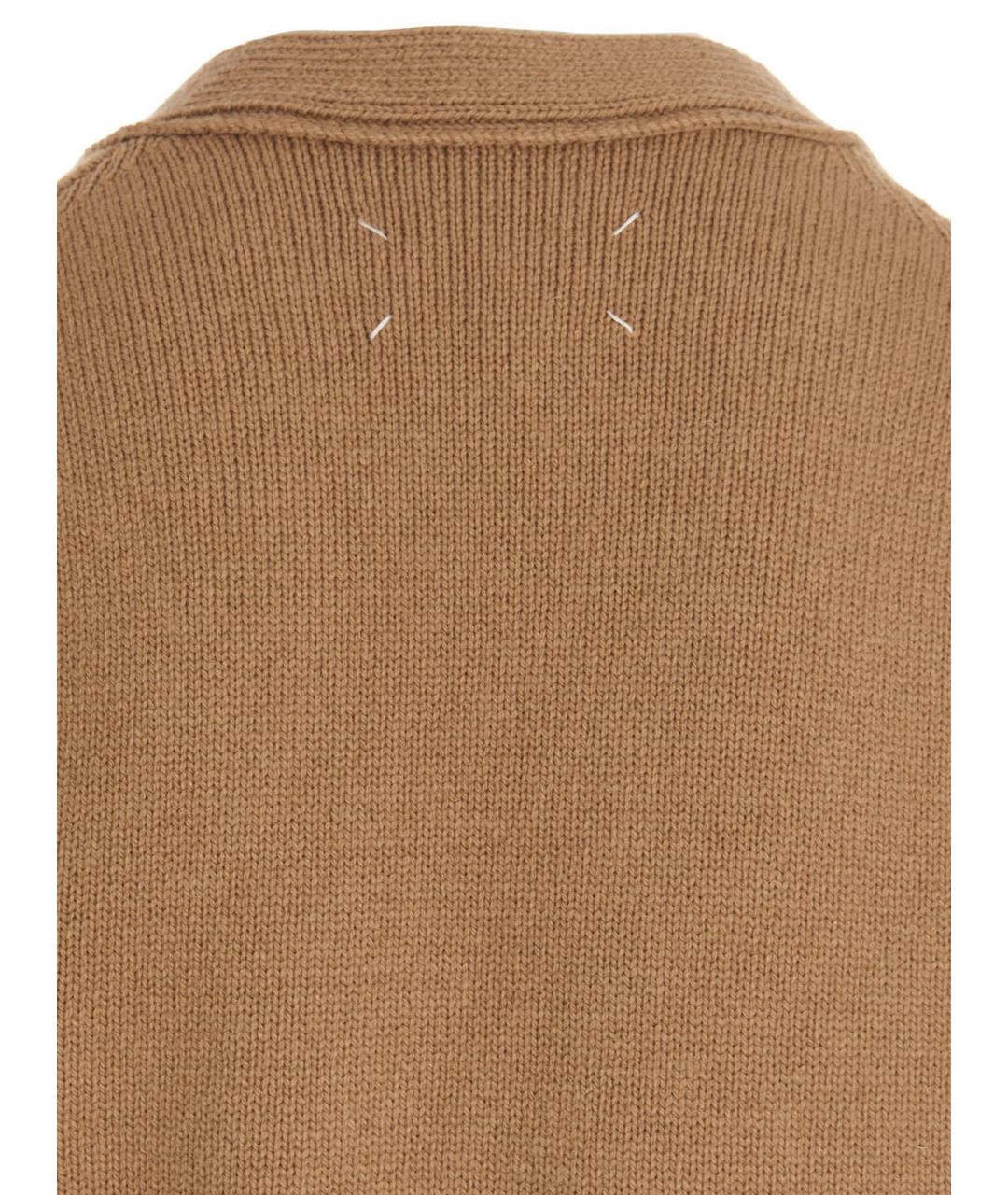 MAISON MARGIELA Бежевый шерстяной кардиган, фото 4