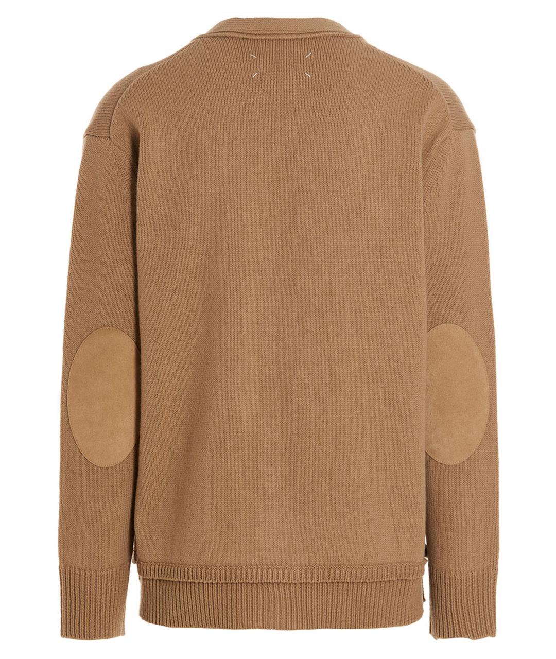 MAISON MARGIELA Бежевый шерстяной кардиган, фото 2