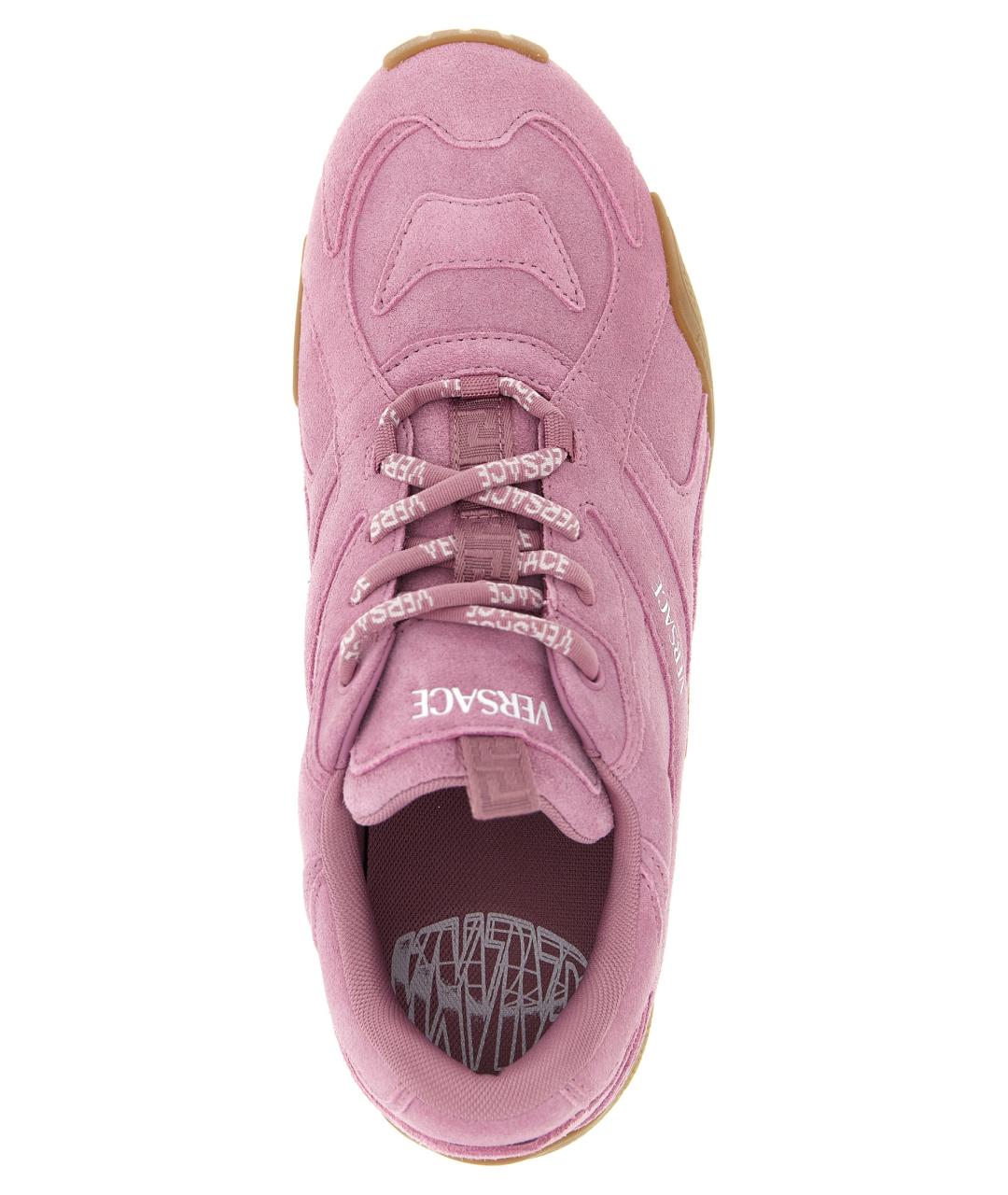 VERSACE Розовые замшевые кроссовки, фото 4