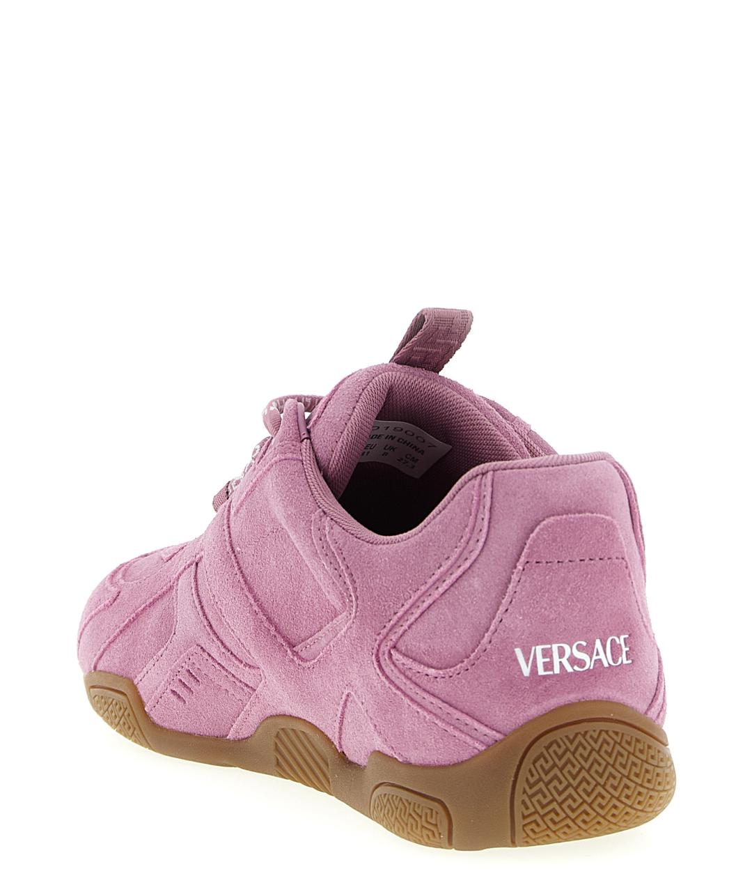 VERSACE Розовые замшевые кроссовки, фото 3