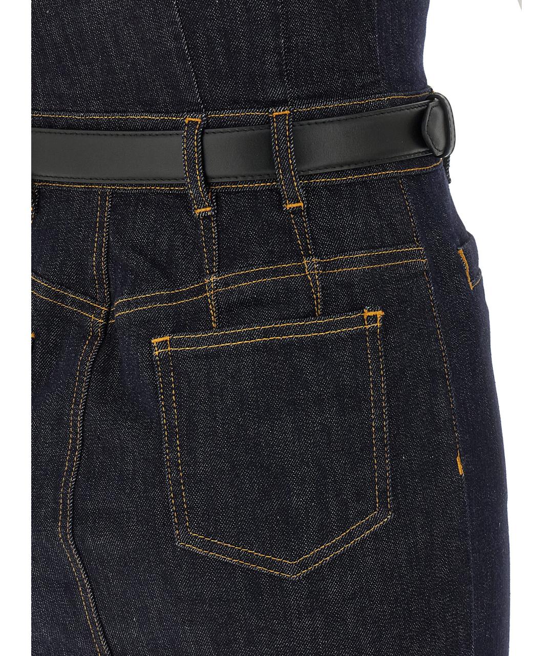 SELF-PORTRAIT Синее деним платье, фото 5