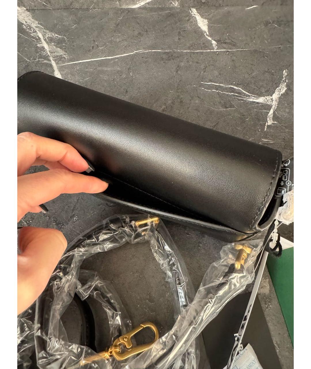 KARL LAGERFELD Черная кожаная сумка через плечо, фото 5