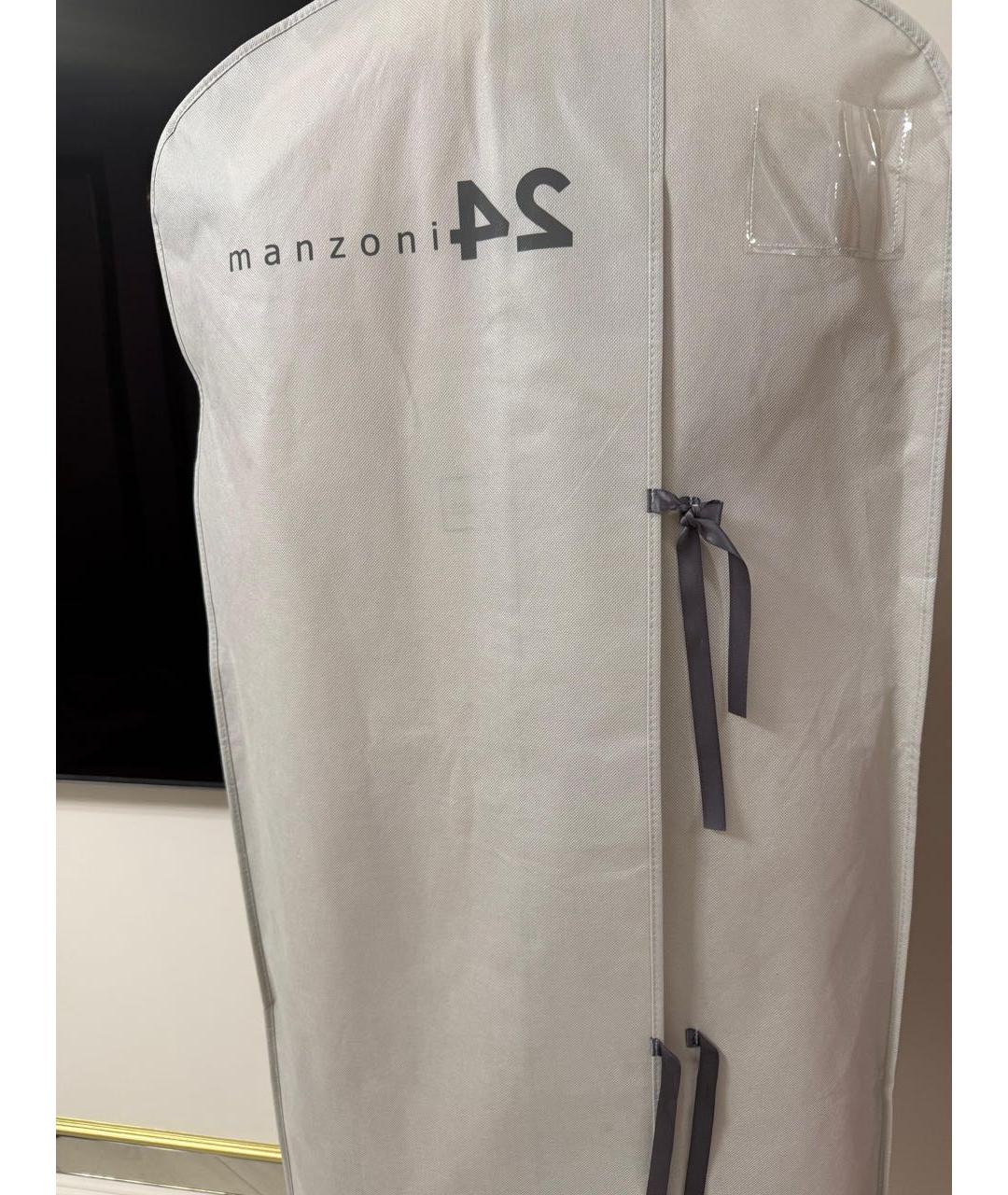 MANZONI 24 Бежевый меховой жилет, фото 5