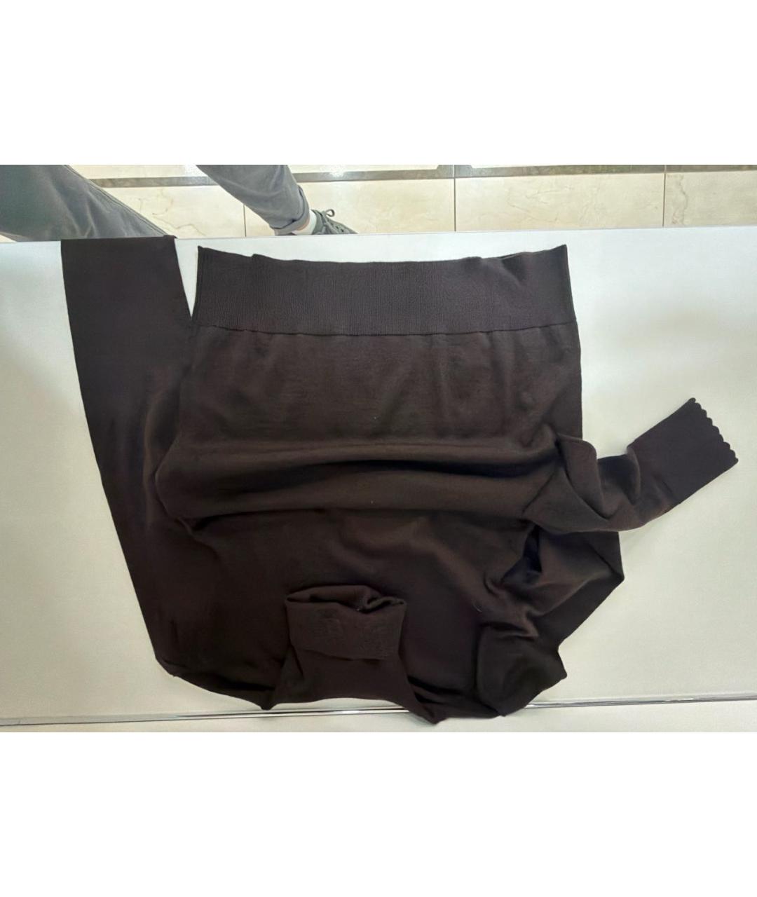 CHLOE Коричневая шерстяная водолазка, фото 7