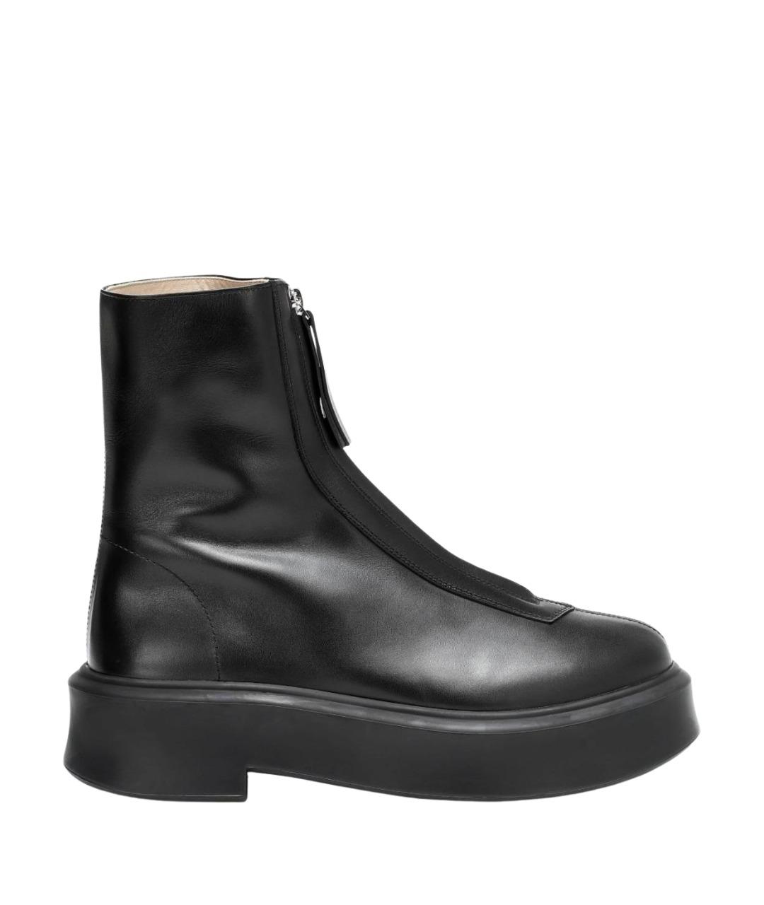 THE ROW Черные кожаные ботинки, фото 1