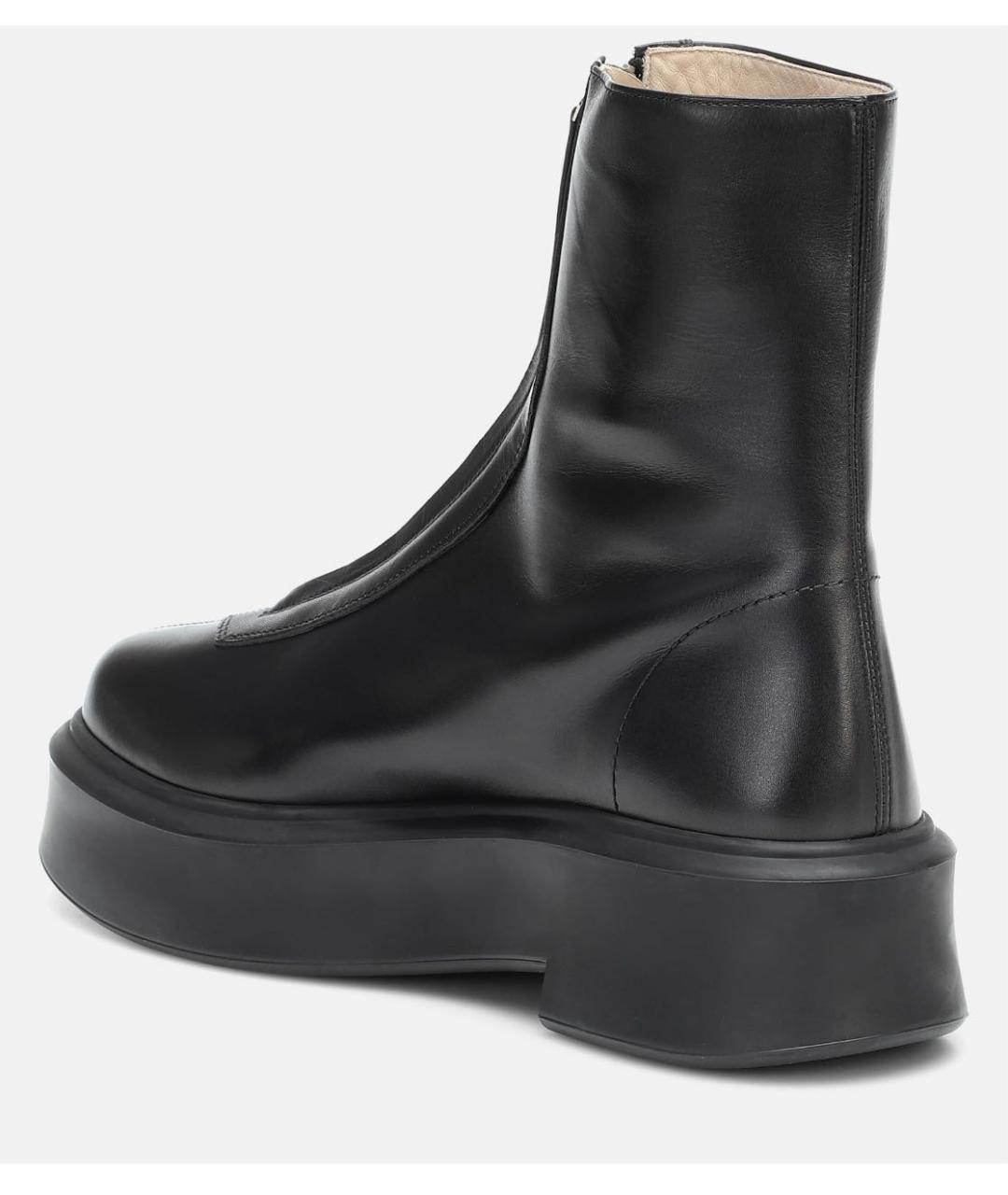 THE ROW Черные кожаные ботинки, фото 3
