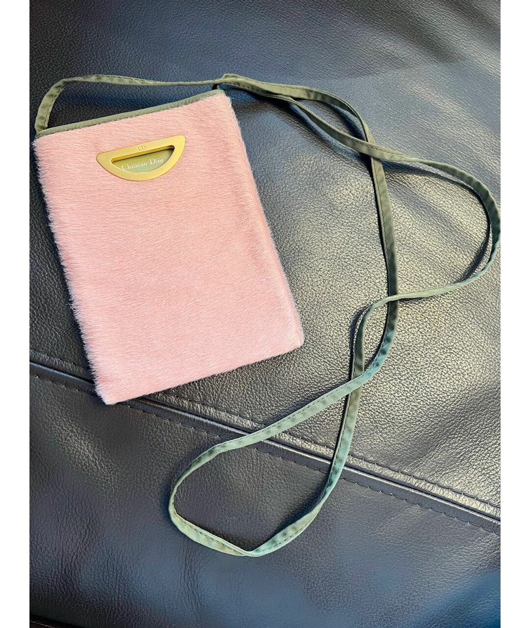 CHRISTIAN DIOR PRE-OWNED Розовая меховая сумка через плечо, фото 6