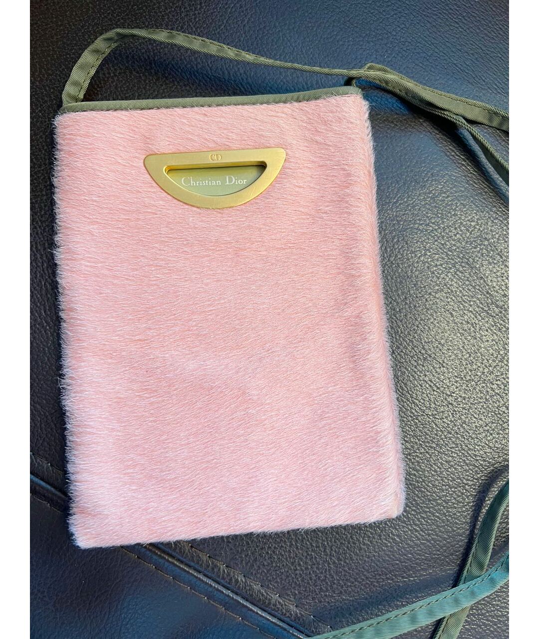 CHRISTIAN DIOR PRE-OWNED Розовая меховая сумка через плечо, фото 2
