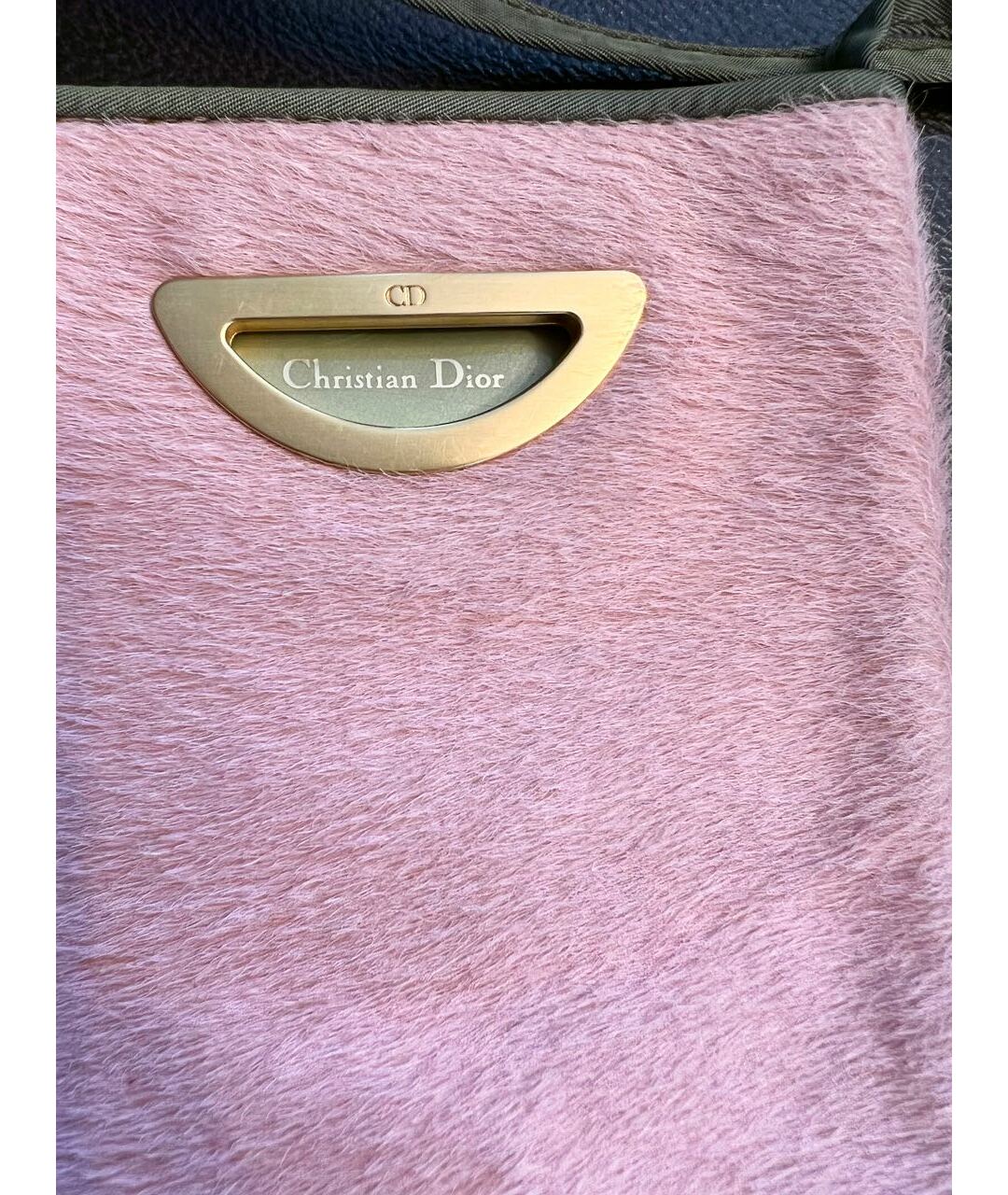 CHRISTIAN DIOR PRE-OWNED Розовая меховая сумка через плечо, фото 4