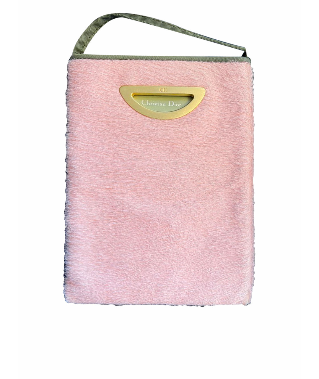 CHRISTIAN DIOR PRE-OWNED Розовая меховая сумка через плечо, фото 1