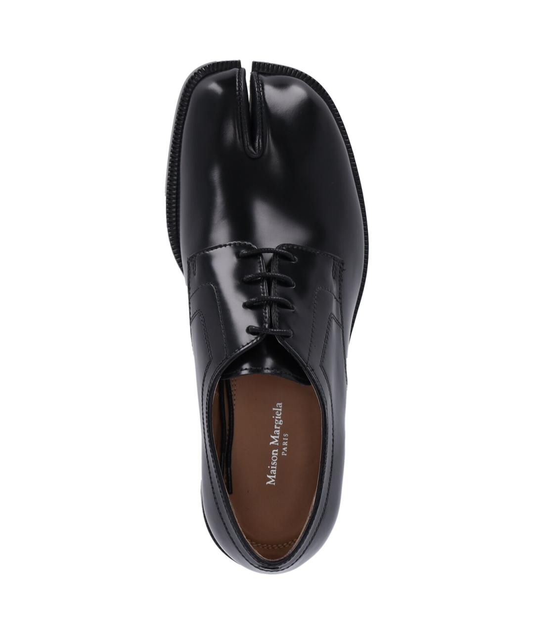 MAISON MARGIELA Черные кожаные ботинки, фото 5