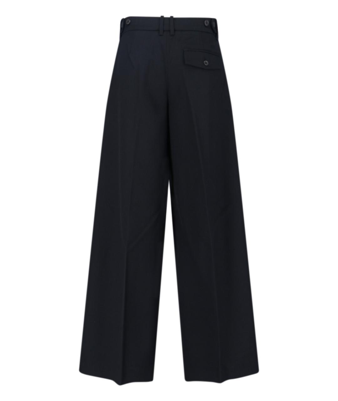 CALVIN KLEIN Черные шерстяные прямые брюки, фото 2