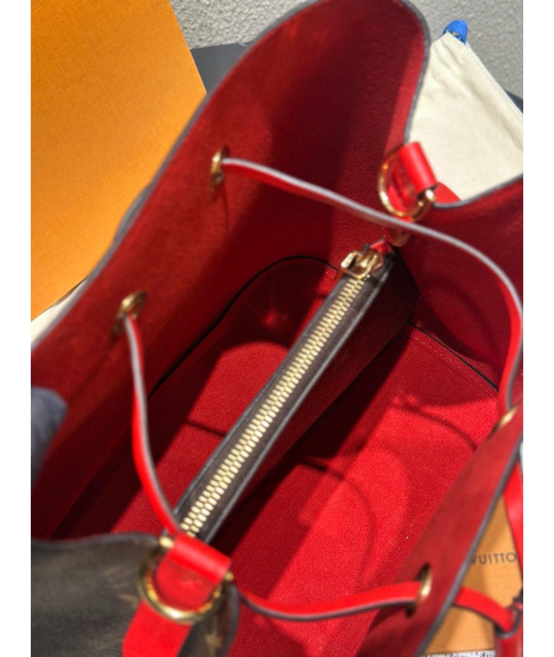 LOUIS VUITTON Красная сумка через плечо из искусственной кожи, фото 8