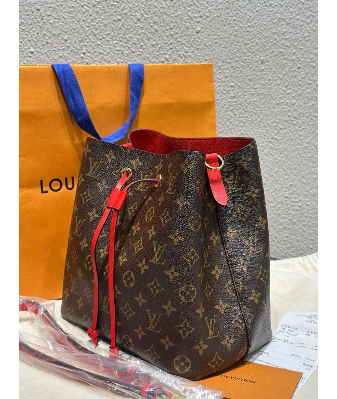 LOUIS VUITTON Красная сумка через плечо из искусственной кожи, фото 3