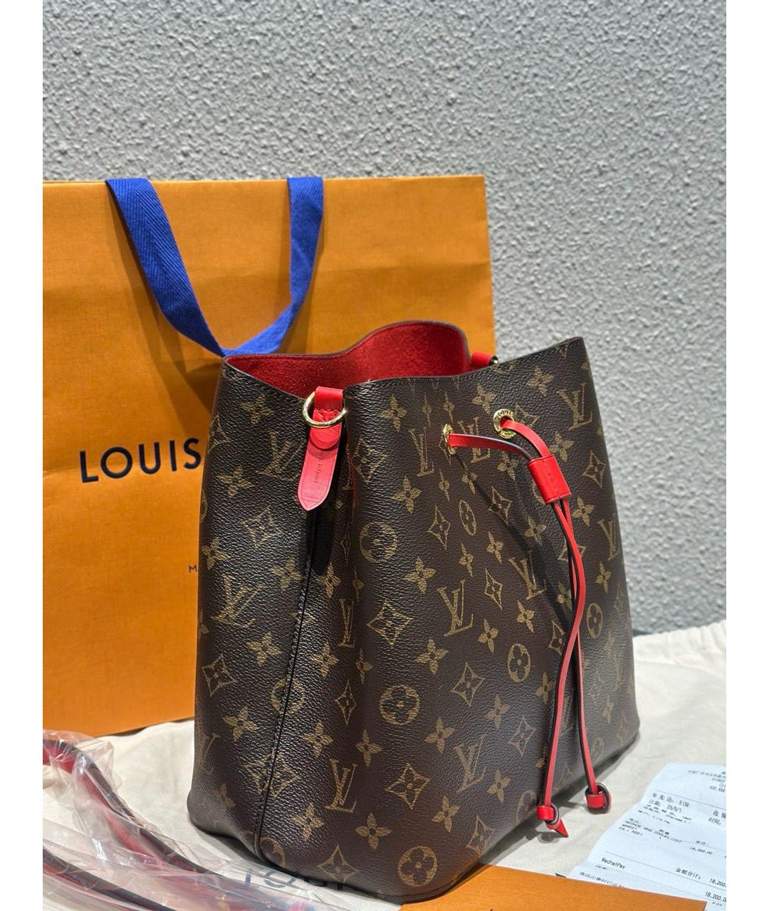 LOUIS VUITTON Красная сумка через плечо из искусственной кожи, фото 4