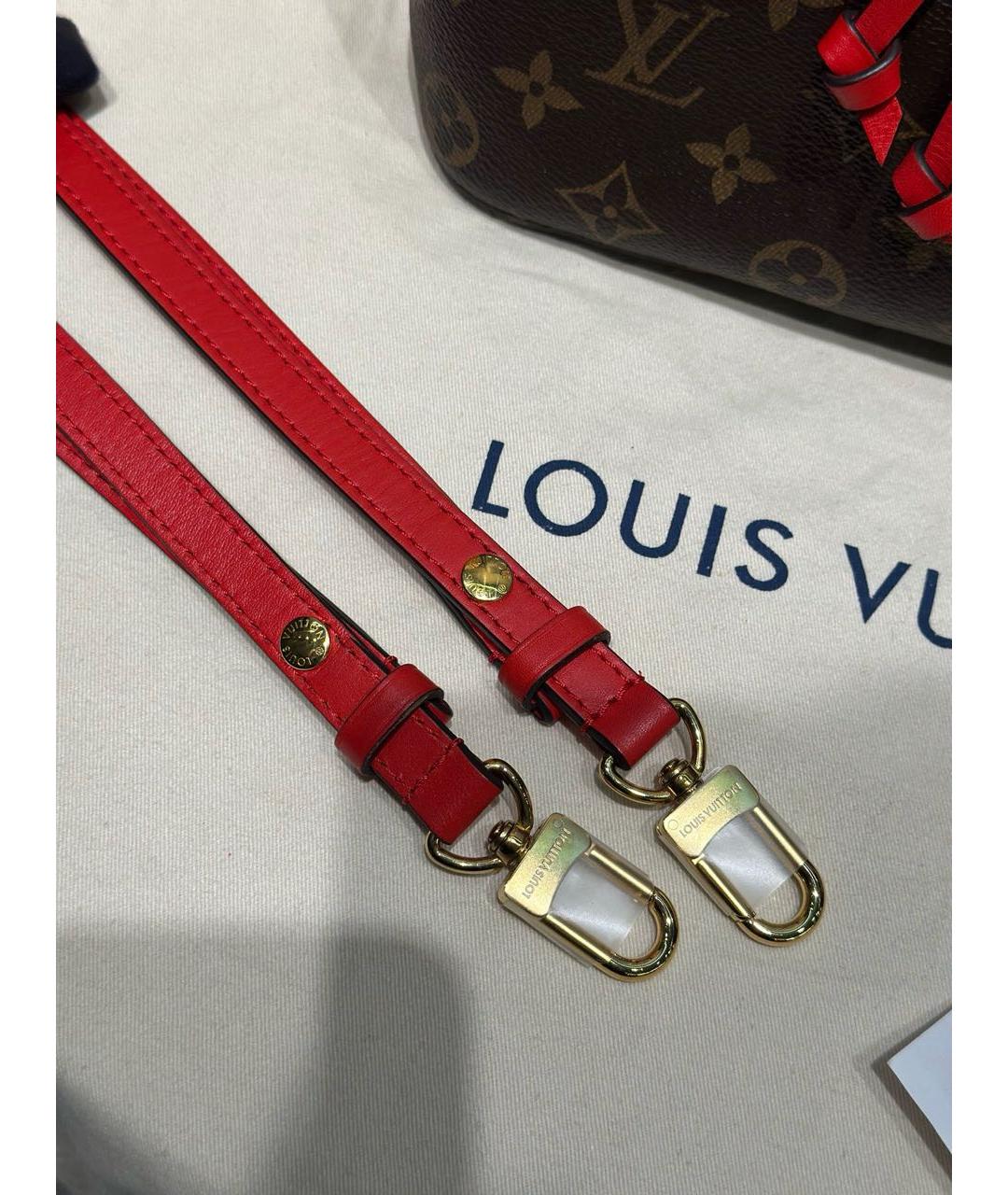 LOUIS VUITTON Красная сумка через плечо из искусственной кожи, фото 7