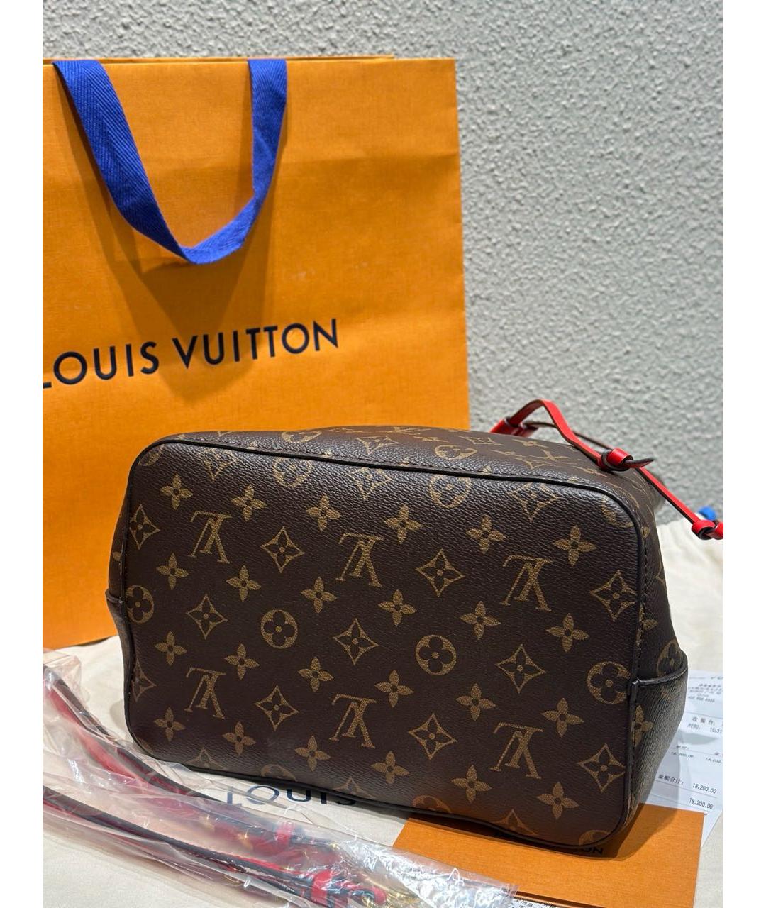 LOUIS VUITTON Красная сумка через плечо из искусственной кожи, фото 6