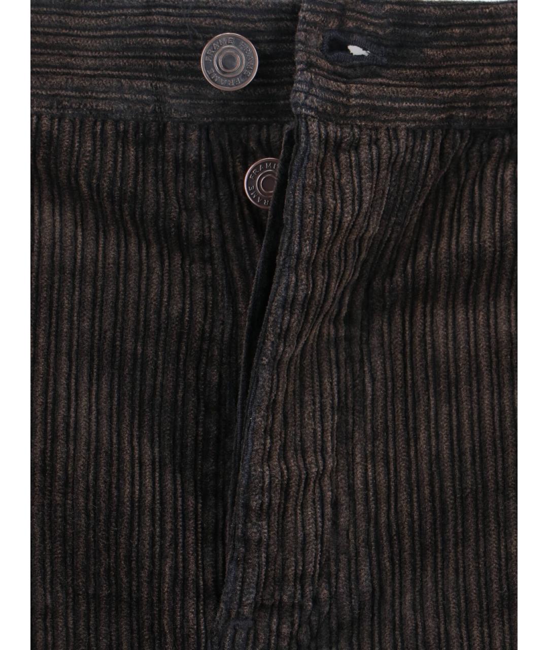 FRAME Коричневые хлопковые прямые джинсы, фото 5