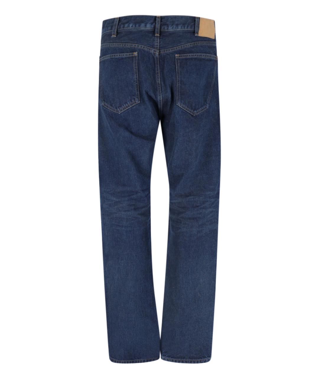 CELINE Синие хлопковые прямые джинсы, фото 2
