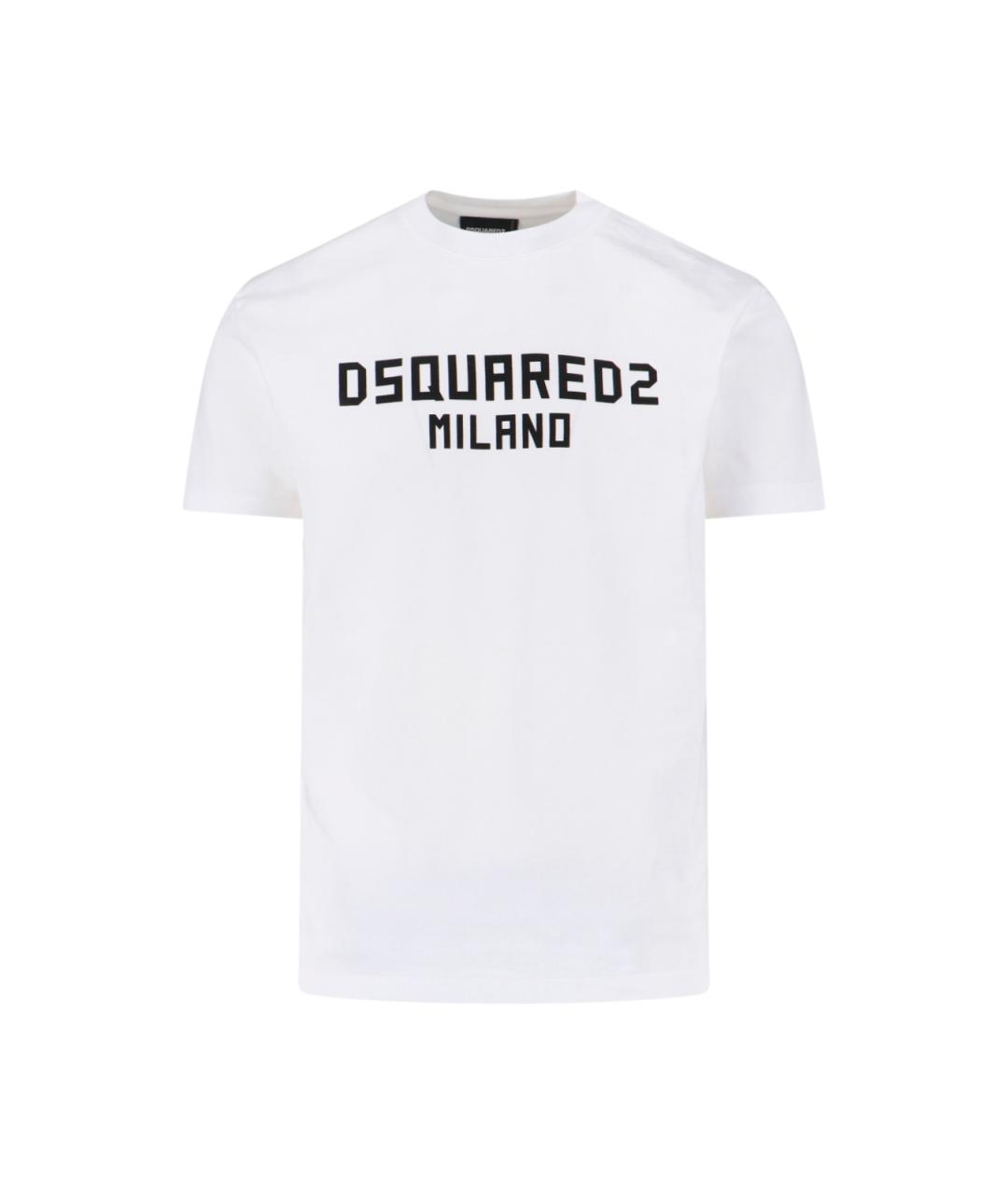 DSQUARED2 Белая хлопковая футболка, фото 1