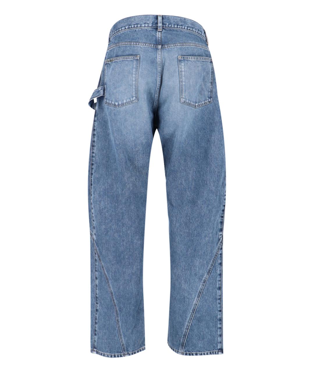 J.W.ANDERSON Голубые хлопковые прямые джинсы, фото 2